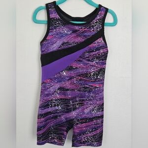 Purple‎ and Black Abstract Patterned Dress